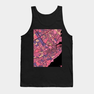 Quebec City Map Pattern in Purple & Pink Tank Top